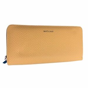 Matt & Nat Pebbled Mustard Yellow Zip Wallet